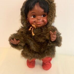 Vintage Regal Eskimo Doll with Fur Coat